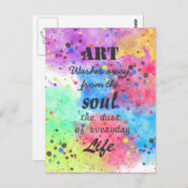 水色カッコいいの有名引用文 ポストカード (正面/裏面)