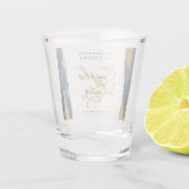 水色カップルのシャワーショットグラス |抽象芸術 ショットグラス (裏面)