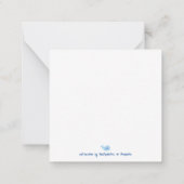 水色カニのネテカード ノートカード (裏面)