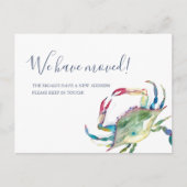 水色カニの動きのお知らせ ポストカード (正面)