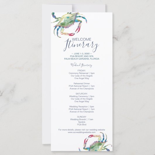 水色カニの結婚旅程 (正面)