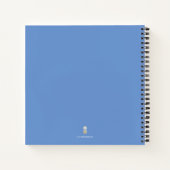 水色カニジャーナパーソナライズされたリングノート ノートブック (裏面)