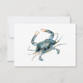 水色カニ魚介類RSVP for 2イベント 出欠カード (裏面)