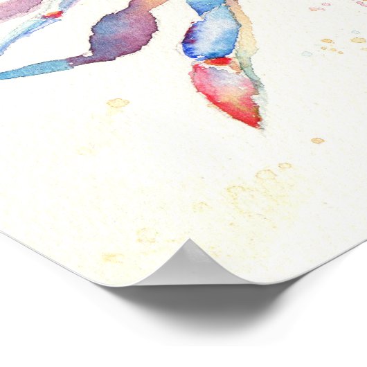 水色カニ ポスター (角)