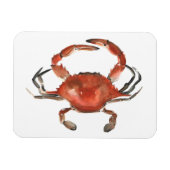 水色カニ – 赤 マグネット (横)
