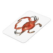 水色カニ – 赤 マグネット (左側)