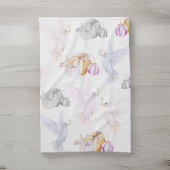 水色カボチャとホワイト鳩の感謝祭 キッチンタオル