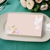 水色カボチャとホワイト鳩の感謝祭 プレイスカード