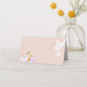 水色カボチャとホワイト鳩の感謝祭 プレイスカード (正面)