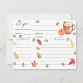 水色カボチャのコーヒーブライダルシャワーレシピ (正面)