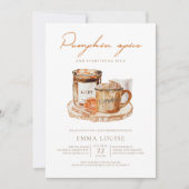 水色カボチャのスパイスベビーシャワー 招待状 (正面)