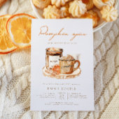 水色カボチャのスパイスベビーシャワー 招待状