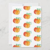 水色カボチャのパッチ仮想ベビーシャワー 招待状 (裏面)