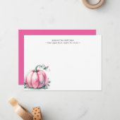 水色カボチャカスタマイズノートカード ノートカード (正面/裏面インサイチュ)