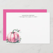 水色カボチャカスタマイズノートカード ノートカード (正面/裏面)