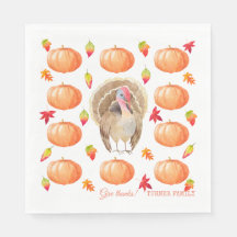 水色カボチャ七面鳥パターン感謝祭