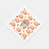 水色カボチャ七面鳥パターン感謝祭 スタンダードランチョンナプキン (角)