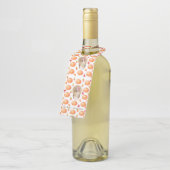 水色カボチャ七面鳥パターン感謝祭 ボトルネックタグ (アングル)