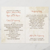 水色カボチャ二折結婚式 プログラム (裏面)