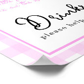 水色カボチャ弓アーチ赤ちゃんシャワードリンク ポスター (角)