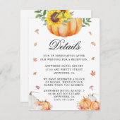 水色カボチャ結婚のエンクロージャカード エンクロージャーカード (正面/裏面)