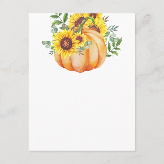 水色カボチャ結婚のエンクロージャカード エンクロージャーカード (裏面)