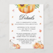 水色カボチャ結婚のエンクロージャカード エンクロージャーカード (正面)