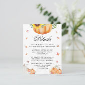 水色カボチャ結婚のエンクロージャカード エンクロージャーカード (スタンド正面)