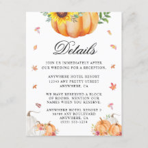 水色カボチャ結婚のエンクロージャカード