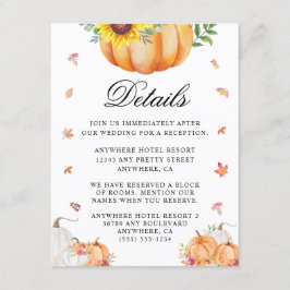 水色カボチャ結婚のエンクロージャカード エンクロージャーカード