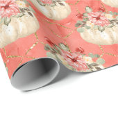 水色カボチャ赤ちゃんシャワー誕生日の好意 ラッピングペーパー (ロールコーナー)