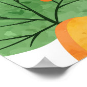 水色カボチャ野菜：オレンジ色シームレス ポスター (角)