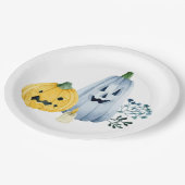 水色カボチャ ペーパープレート (アングル)