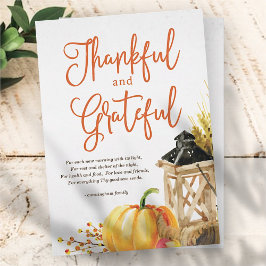 水色カボチャCornucopia感謝詩 シーズンカード