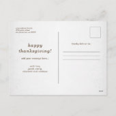 水色カボチャCornucopia感謝詩 シーズンポストカード (裏面)