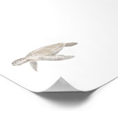 水色カメプリント ポスター (角)