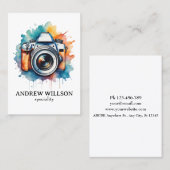 水色カメラ撮影者 名刺 (正面/裏面)