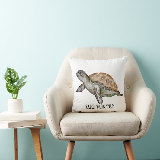 水色カメ クッション (椅子)