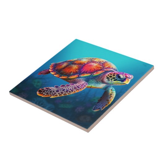 水色カメ タイル (側面)