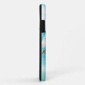 水色カモメ鳥ファミリー名前をカスタムする Case-Mate iPhoneケース (裏面/右)