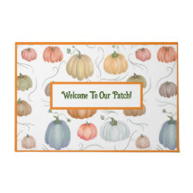 水色カラフルつる植物カボチャのパッチ