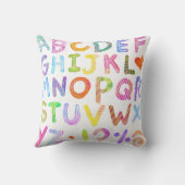 水色カラフルアルファベット クッション (裏面)