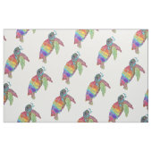 水色カラフルウミガメ生地 ファブリック (ヤード)