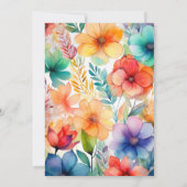 水色カラフルフローラハミ結婚ドリ 招待状 (裏面)