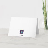 水色カラフル孔雀ノートカード ノートカード (裏面)