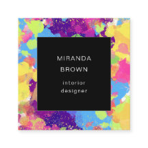 水色カラフル抽象芸術黒QRコード