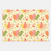 水色カラフル柱 ラッピングペーパーシート (正面3)