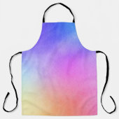 水色カラフル背景 エプロン (正面)