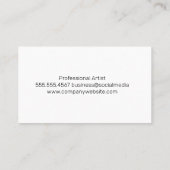 水色カラフル背景 名刺 (裏面)