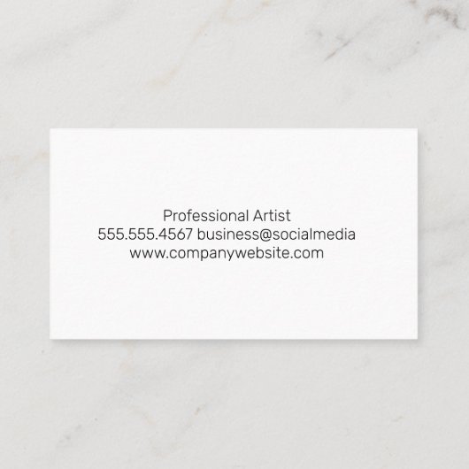 水色カラフル背景 名刺 (裏面)